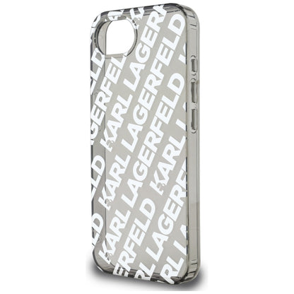 Husa pentru Apple iPhone 16e, Karl Lagerfeld, IML Luxury Silver Fullover Logo, Argintie