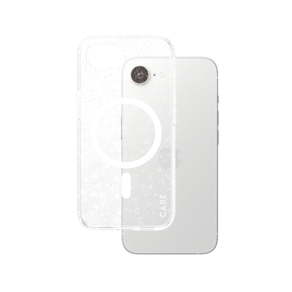 Husa pentru Apple iPhone 16e, PanzerGlass, Care Urban Combat Star Lit, Transparenta Alba