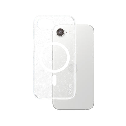 Husa pentru Apple iPhone 16e, PanzerGlass, Care Urban Combat Star Lit, Transparenta Alba