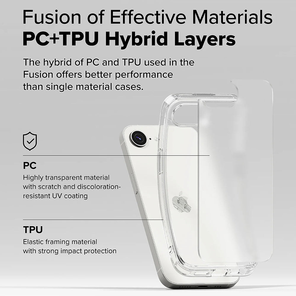 Husa pentru Apple iPhone 17e / 16e, Ringke, Fusion, Transparenta Mata