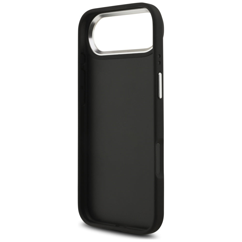 Husa pentru Apple iPhone 17 Air, Guess, 4G Grained Big and Classic Logo, Neagra Argintie
