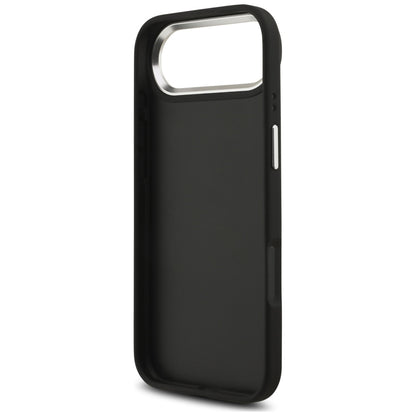 Husa pentru Apple iPhone 17 Air, Guess, 4G Grained Big and Classic Logo, Neagra Argintie
