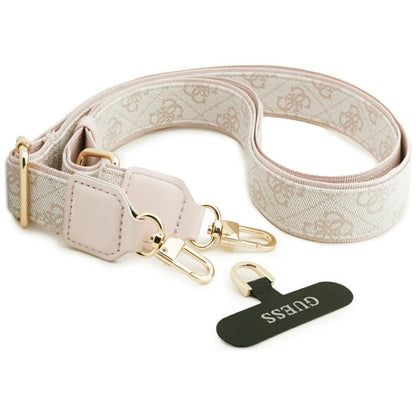 Husa pentru Apple iPhone 17 Air, Guess, 4G Strass Logo and Big Strap, Roz