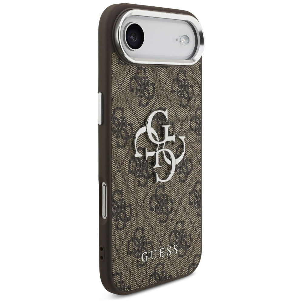 Husa pentru Apple iPhone 17 Air, Guess, Big 4G Logo Classic, Maro Argintie