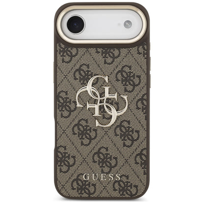 Husa pentru Apple iPhone 17 Air, Guess, Big 4G Logo Classic, Maro Aurie