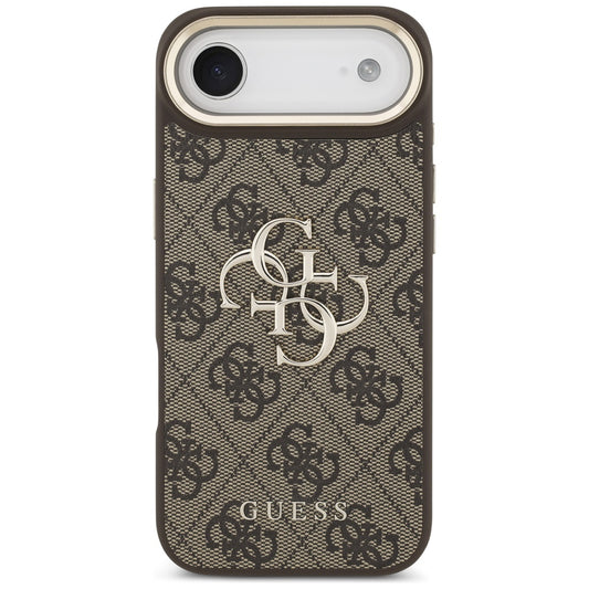 Husa pentru Apple iPhone 17 Air, Guess, Big 4G Logo Classic, Maro Aurie
