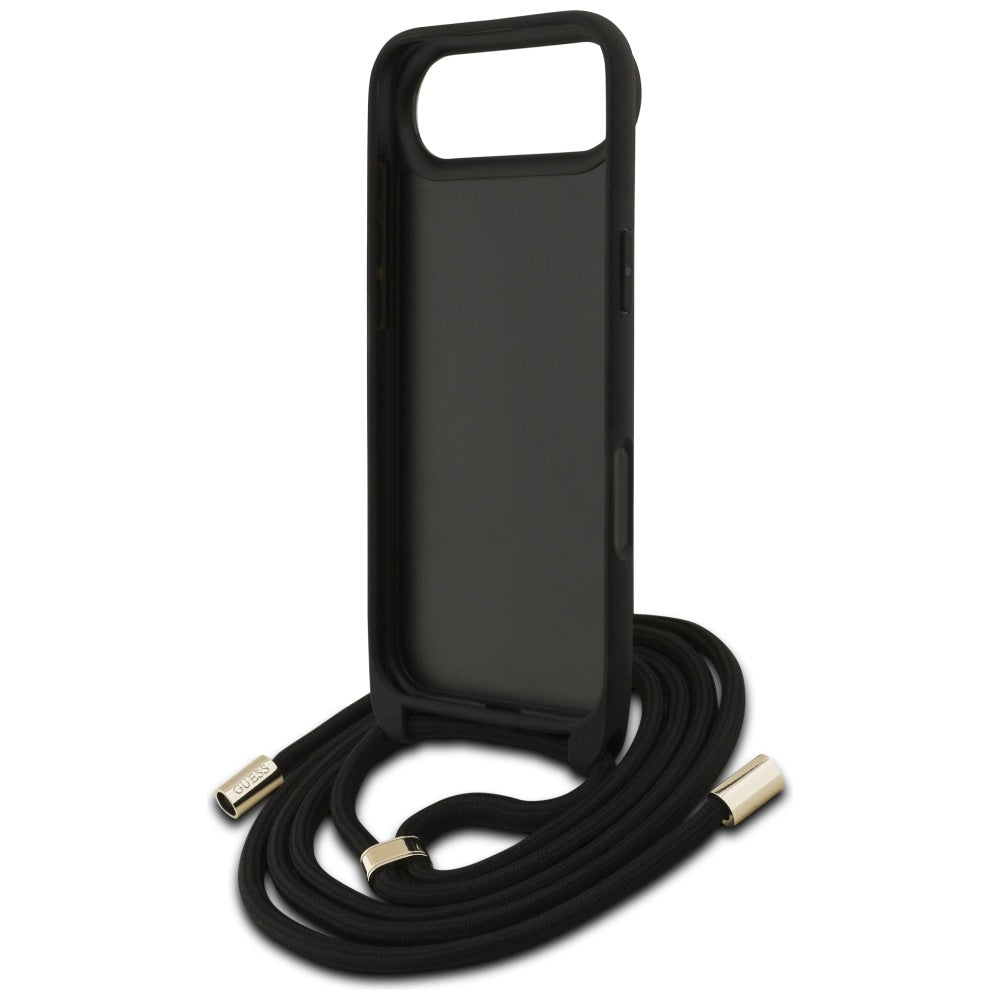 Husa pentru Apple iPhone 17 Air, Guess, Crossbody Cord 4G Big Log, Maro