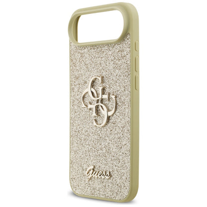 Husa pentru Apple iPhone 17 Air, Guess, Fixed Glitter Big 4G, Aurie