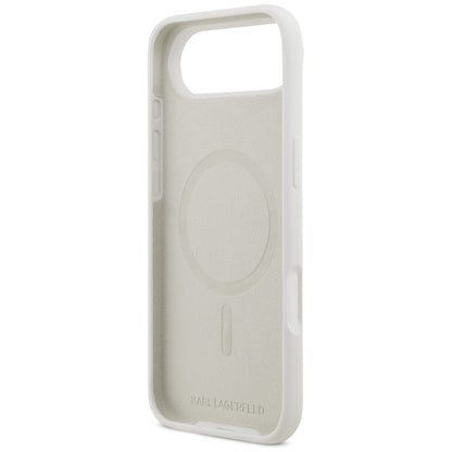 Husa pentru Apple iPhone 17 Air, Karl Lagerfeld, Sketch and Logo Karl, Alba