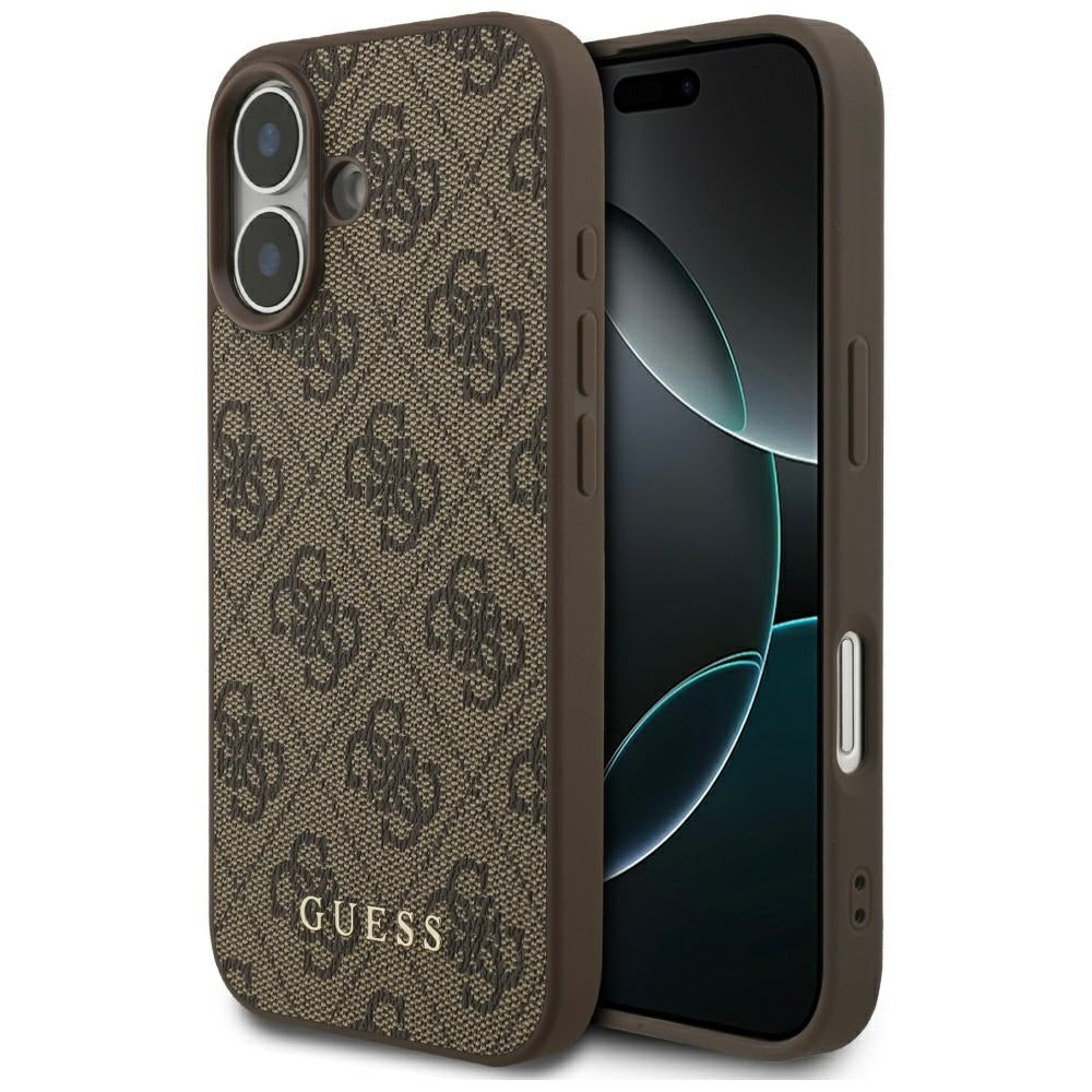 Husa pentru Apple iPhone 17, Guess, 4G Classic, Maro