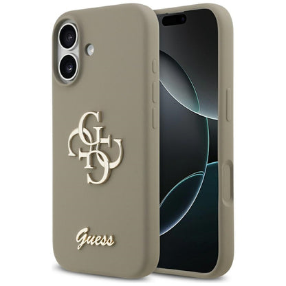 Husa pentru Apple iPhone 17, Guess, Big 4G Script, Maro