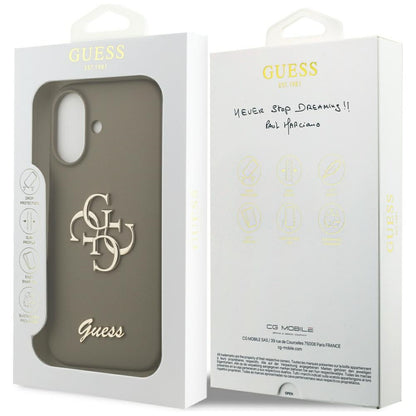 Husa pentru Apple iPhone 17, Guess, Big 4G Script, Maro