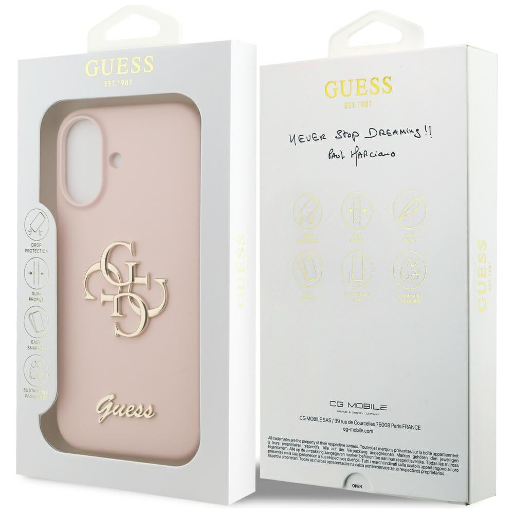 Husa pentru Apple iPhone 17, Guess, Big 4G Script, Roz Deschis