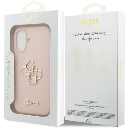 Husa pentru Apple iPhone 17, Guess, Big 4G Script, Roz Deschis