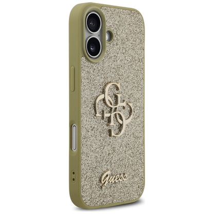 Husa pentru Apple iPhone 17, Guess, Fixed Glitter Big 4G, Aurie
