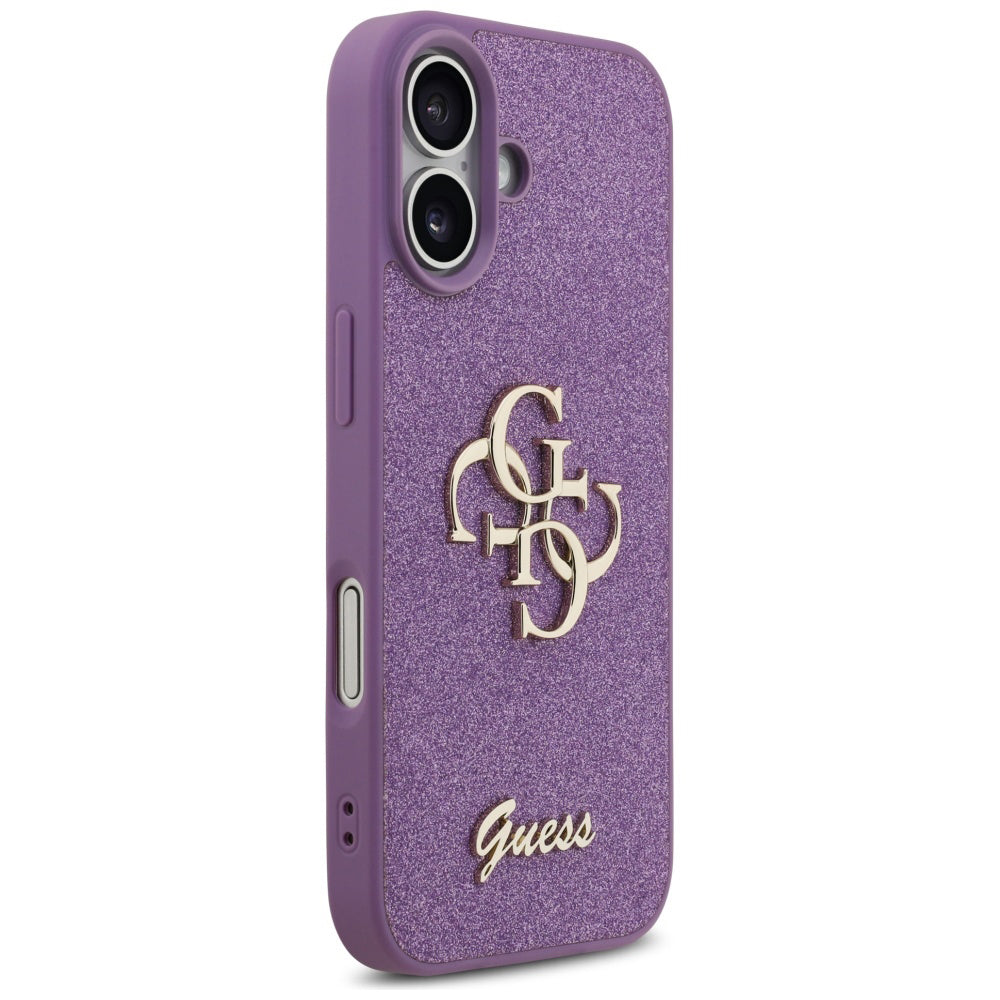 Husa pentru Apple iPhone 17, Guess, Fixed Glitter Big 4G, Mov