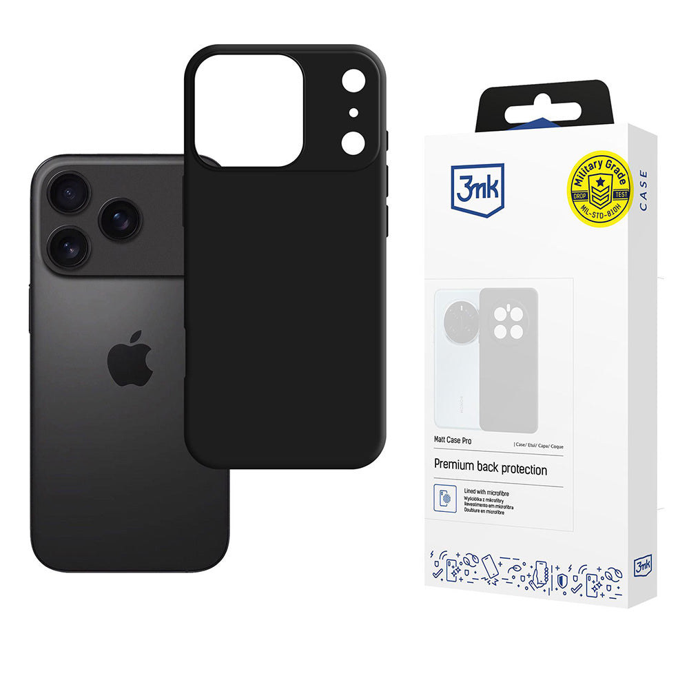 Husa pentru Apple iPhone 17 Pro, 3MK, Matt Pro, Neagra