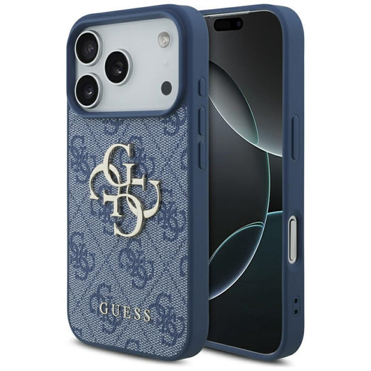 Husa pentru Apple iPhone 17 Pro, Guess, 4G Big Logo, Albastra