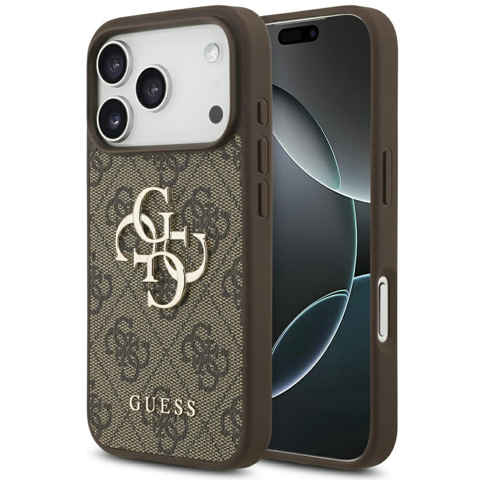 Husa pentru Apple iPhone 17 Pro, Guess, 4G Big Logo, Maro