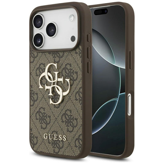 Husa pentru Apple iPhone 17 Pro, Guess, 4G Big Logo, Maro