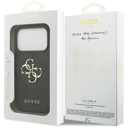 Husa pentru Apple iPhone 17 Pro, Guess, 4G Big Logo, Neagra
