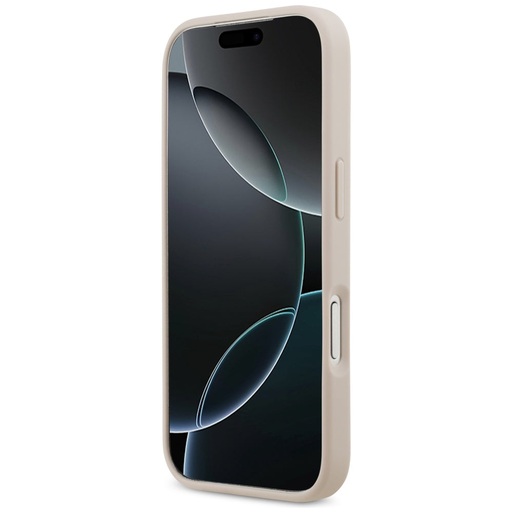Husa pentru Apple iPhone 17 Pro, Guess, 4G Double Card Triangle, Roz
