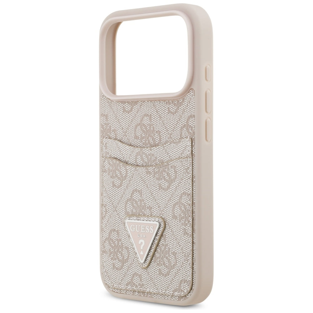 Husa pentru Apple iPhone 17 Pro, Guess, 4G Double Card Triangle, Roz