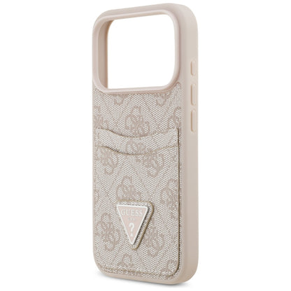 Husa pentru Apple iPhone 17 Pro, Guess, 4G Double Card Triangle, Roz