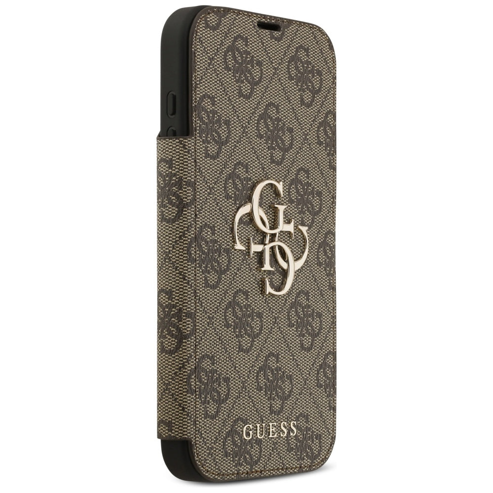 Husa pentru Apple iPhone 17 Pro, Guess, 4G Metal Logo, Maro