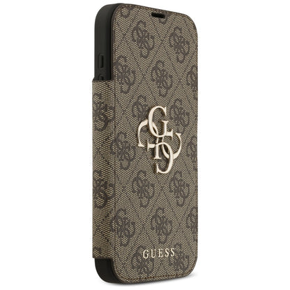 Husa pentru Apple iPhone 17 Pro, Guess, 4G Metal Logo, Maro