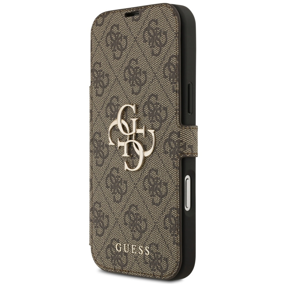 Husa pentru Apple iPhone 17 Pro, Guess, 4G Metal Logo, Maro