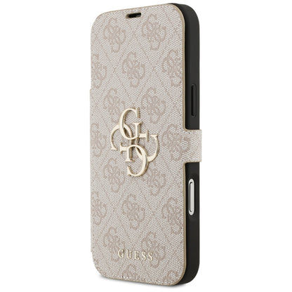 Husa pentru Apple iPhone 17 Pro, Guess, 4G Metal Logo, Roz