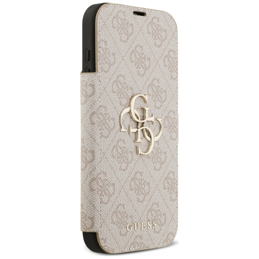 Husa pentru Apple iPhone 17 Pro, Guess, 4G Metal Logo, Roz