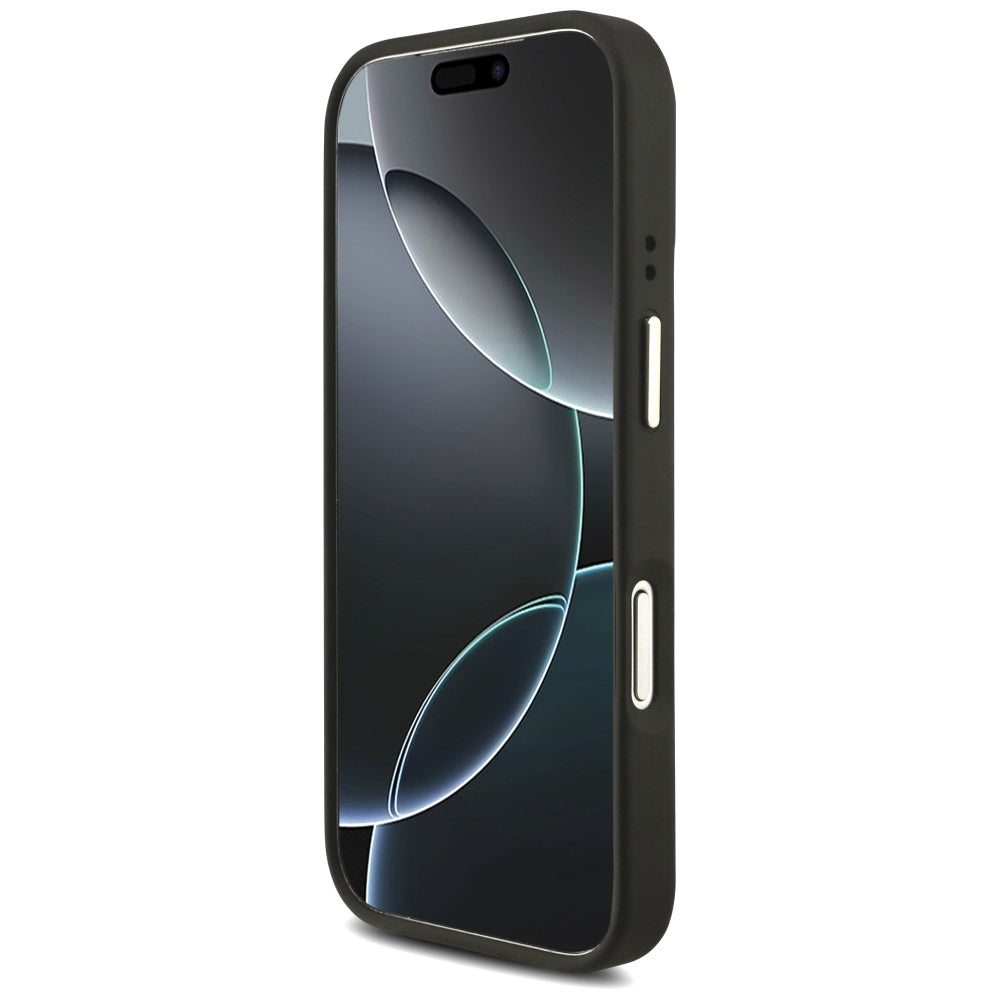 Husa pentru Apple iPhone 17 Pro, Guess, Big 4G Classic Logo with Big Strap, Neagra