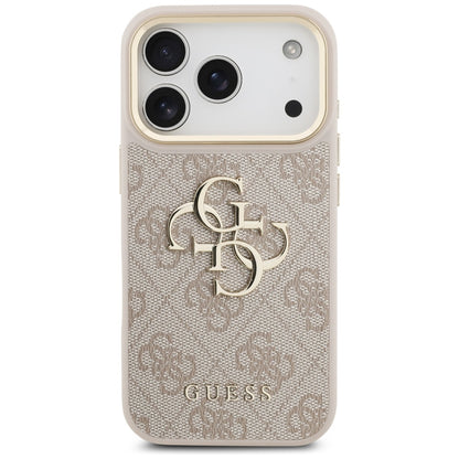 Husa pentru Apple iPhone 17 Pro, Guess, Big 4G Classic Logo with Big Strap, Roz