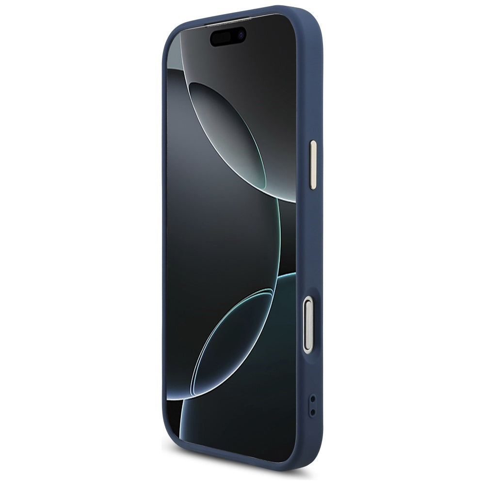 Husa pentru Apple iPhone 17 Pro, Guess, Big 4G Logo Classic, Albastra Aurie