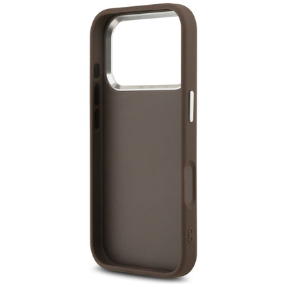 Husa pentru Apple iPhone 17 Pro, Guess, Big 4G Logo Classic, Maro Argintie