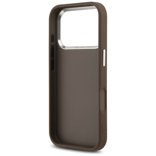 Husa pentru Apple iPhone 17 Pro, Guess, Big 4G Logo Classic, Maro Argintie