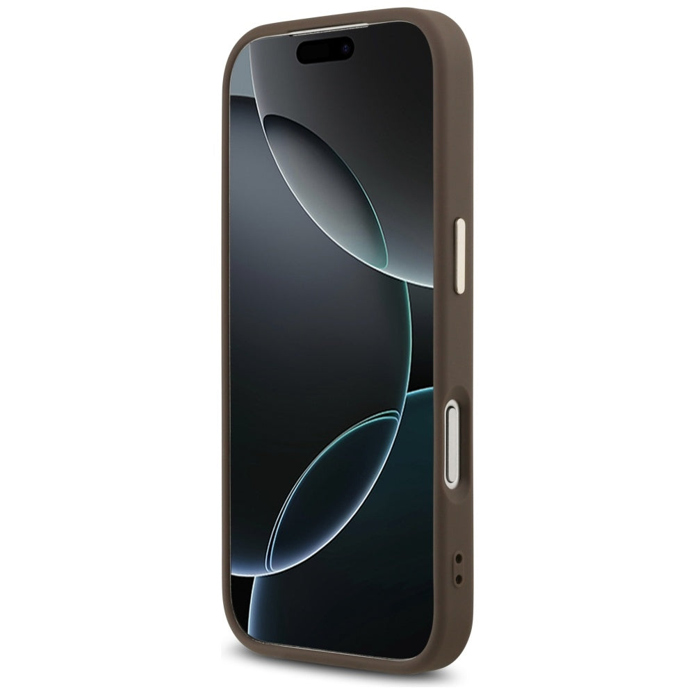 Husa pentru Apple iPhone 17 Pro, Guess, Big 4G Logo Classic, Maro Aurie