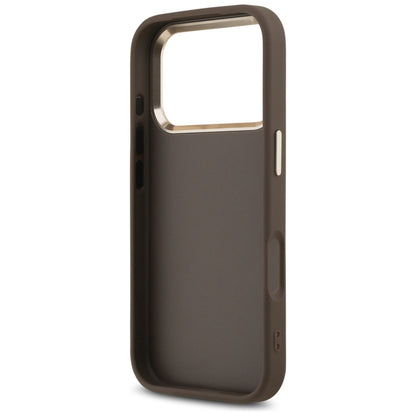 Husa pentru Apple iPhone 17 Pro, Guess, Big 4G Logo Classic, Maro Aurie