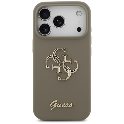Husa pentru Apple iPhone 17 Pro, Guess, Big 4G Script, Maro
