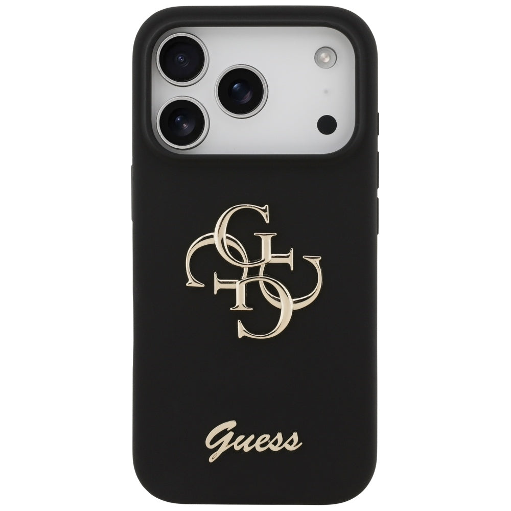 Husa pentru Apple iPhone 17 Pro, Guess, Big 4G Script, Neagra