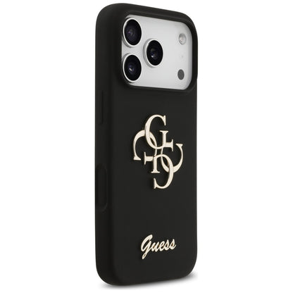 Husa pentru Apple iPhone 17 Pro, Guess, Big 4G Script, Neagra