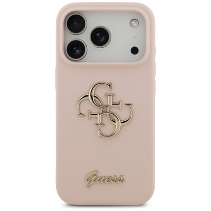Husa pentru Apple iPhone 17 Pro, Guess, Big 4G Script, Roz Deschis