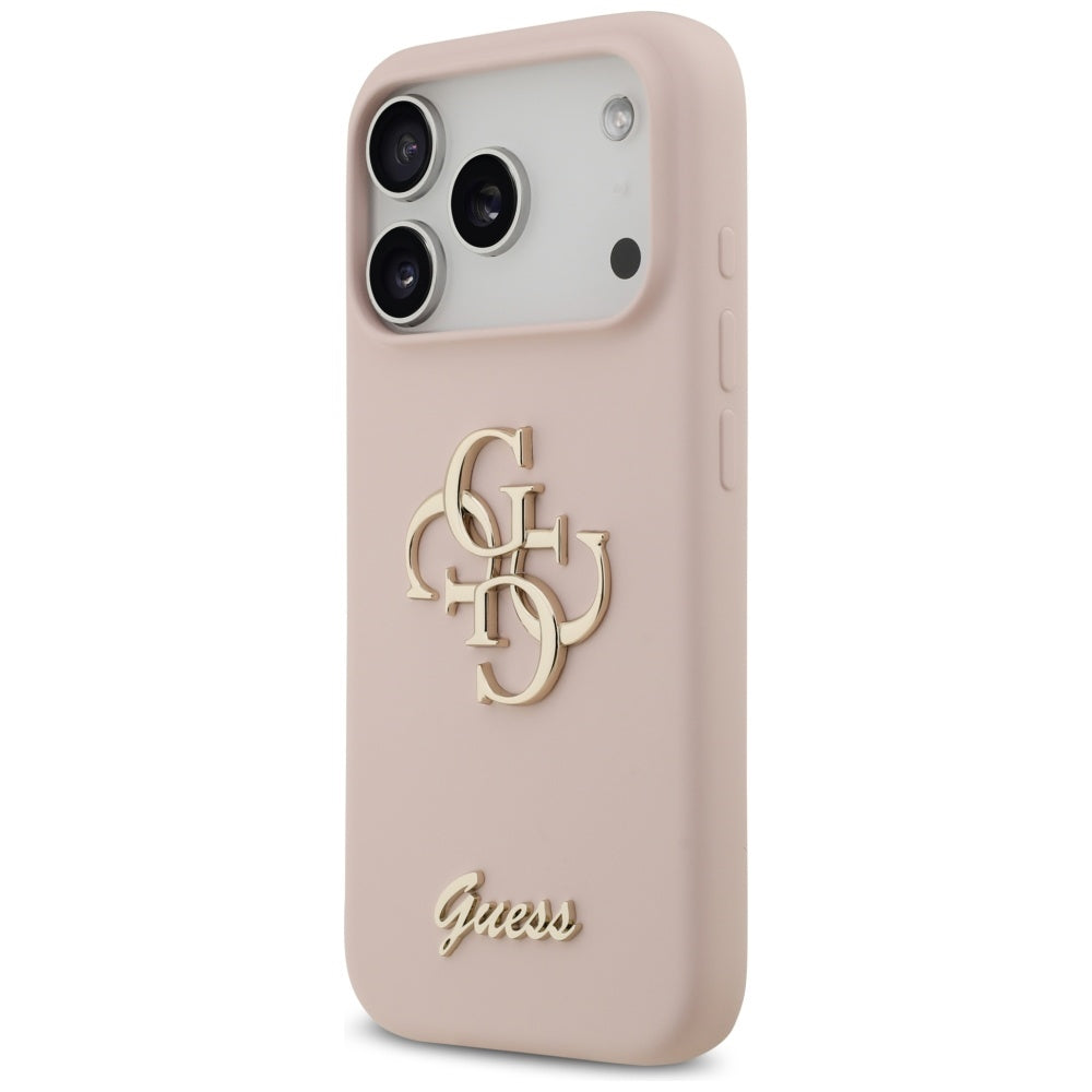 Husa pentru Apple iPhone 17 Pro, Guess, Big 4G Script, Roz Deschis