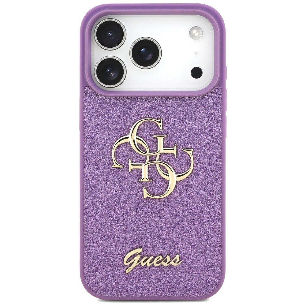 Husa pentru Apple iPhone 17 Pro, Guess, Fixed Glitter Big 4G, Mov