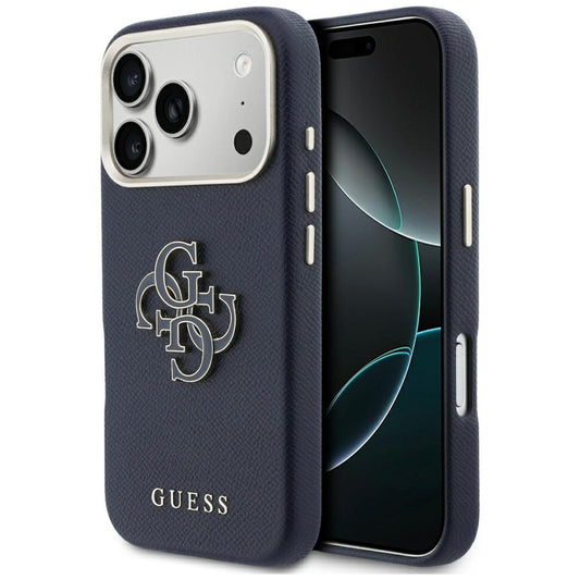 Husa pentru Apple iPhone 17 Pro, Guess, Resin Logo, Albastra
