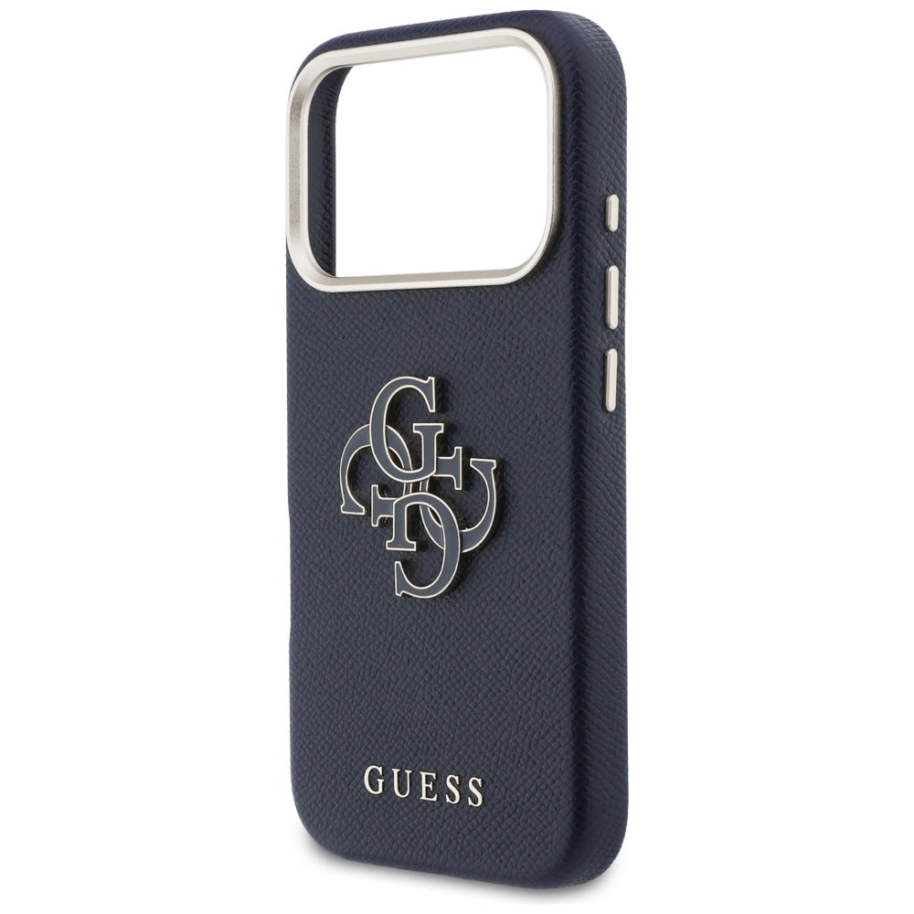 Husa pentru Apple iPhone 17 Pro, Guess, Resin Logo, Albastra