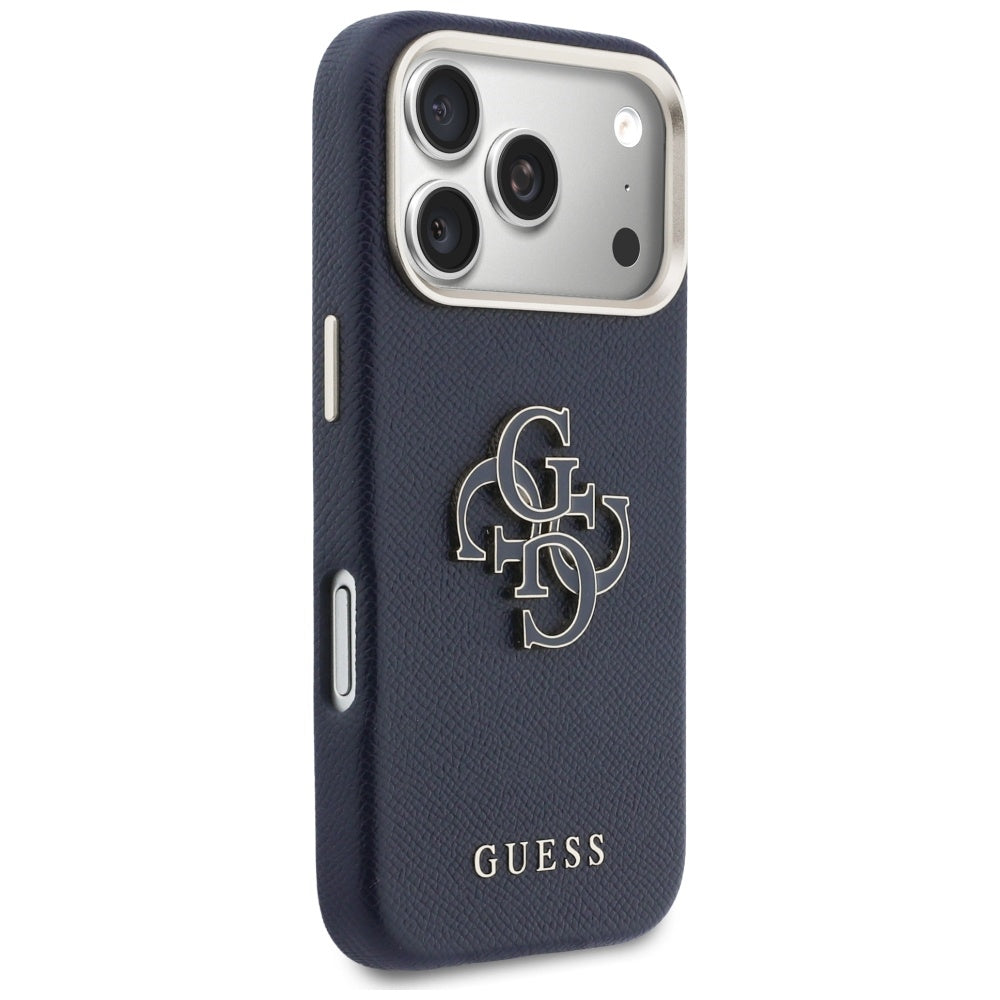 Husa pentru Apple iPhone 17 Pro, Guess, Resin Logo, Albastra