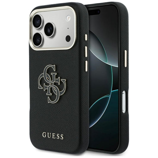 Husa pentru Apple iPhone 17 Pro, Guess, Resin Logo, Neagra